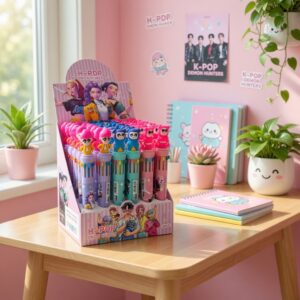 36 Lapiceros Guerreras K-Pop Multitintas con Figura 3D $9.5 c/u