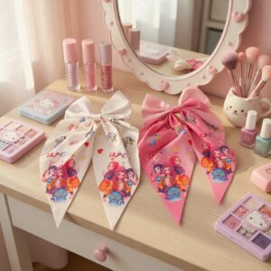 12 Moños Guerreras K-Pop Coquette Satinados $7.9 c/u