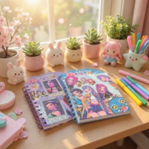 Alternative view of 3 Libretas Guerreras K-Pop con Separadores y Hojas Decoradas $40 c/u